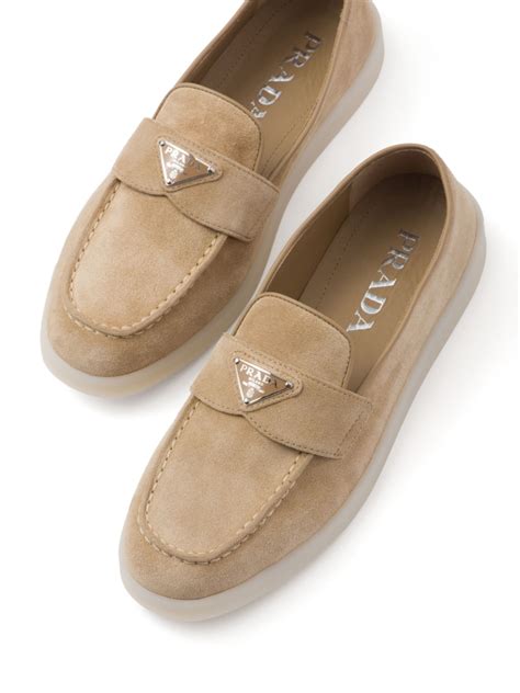 leather chain loafers by prada|prada suede loafer.